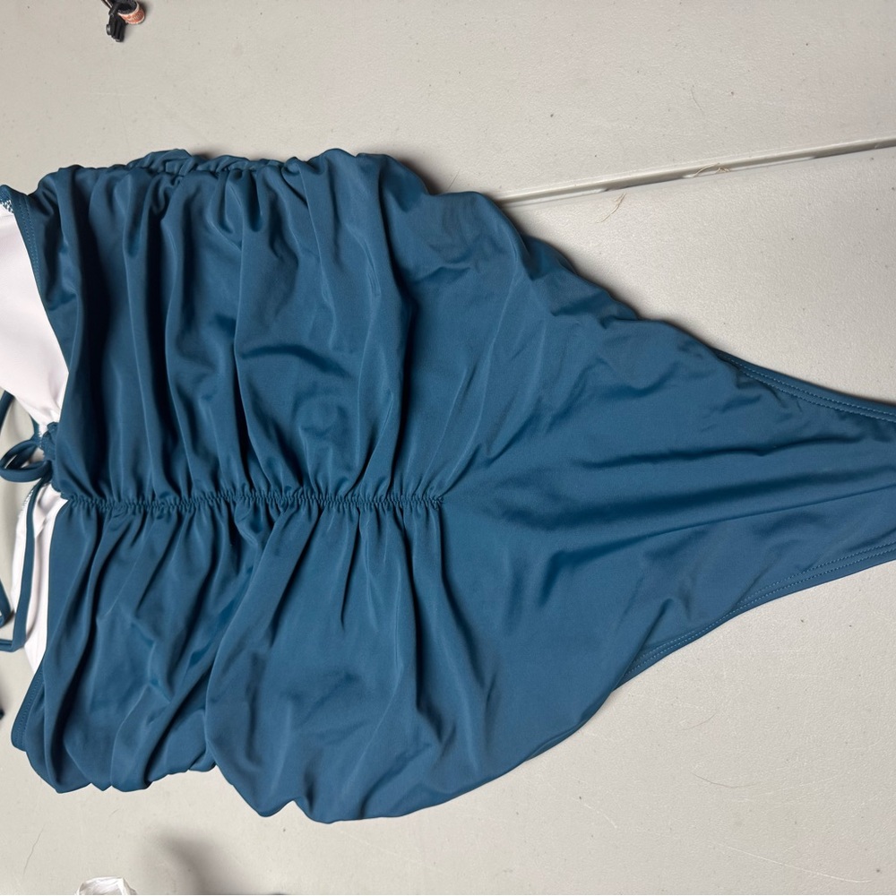 Source Unknown Teal Blue One-Piece Swimsuit